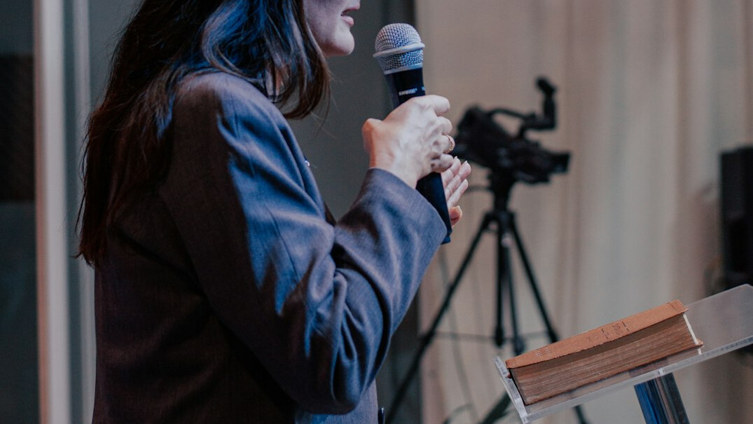 woman activist speaking