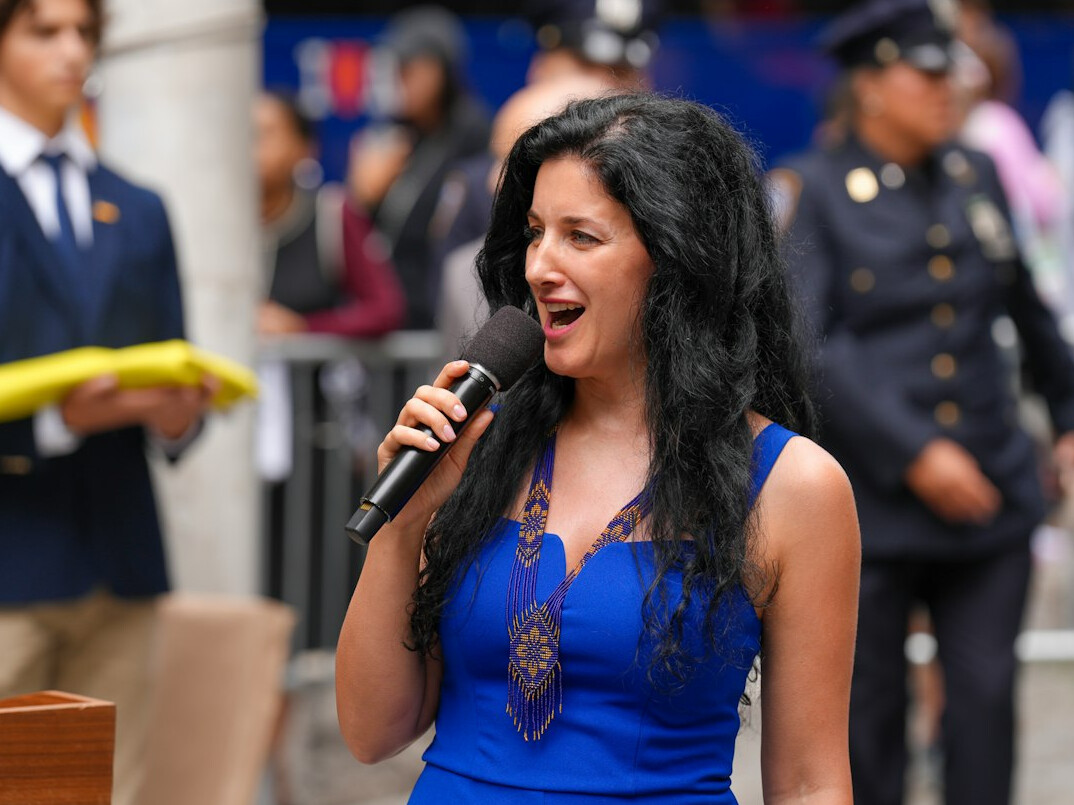 celebrity speaking at rally