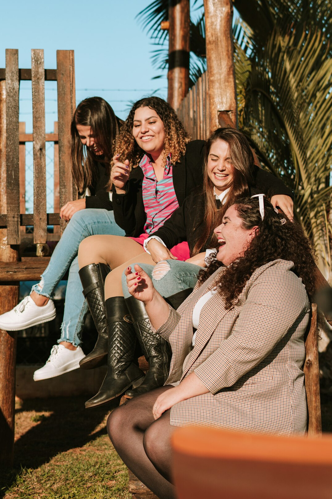 group of friends discussing celebrities