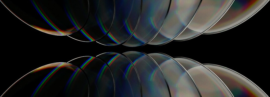 Abstract reflection on a glass surface in muted tones