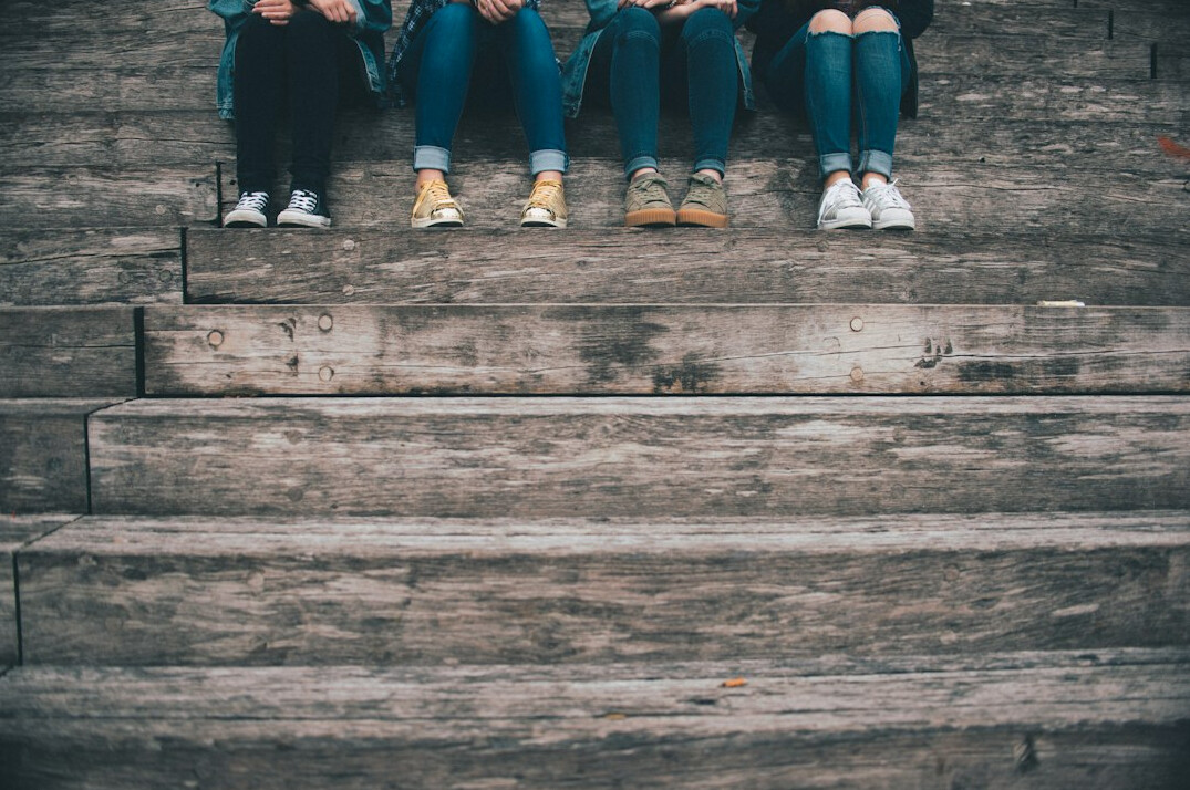 diverse group of teenagers
