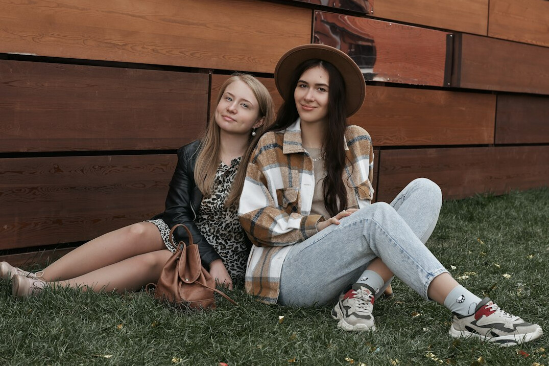 teenagers wearing trendy clothes